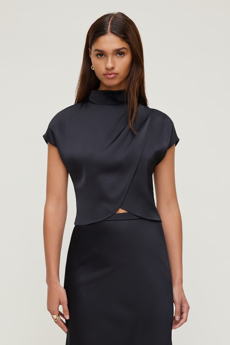 Twisted Off Shoulder Top Brown | Dynamite