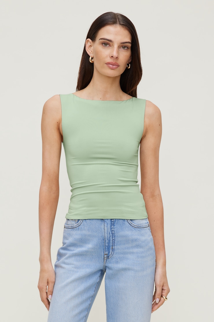 Open Front Tank Top Black | Dynamite