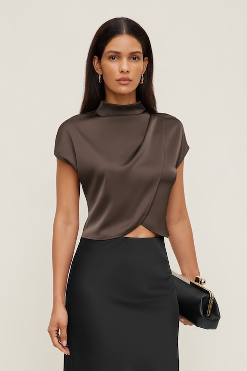 Ella Layered Satin Blouse