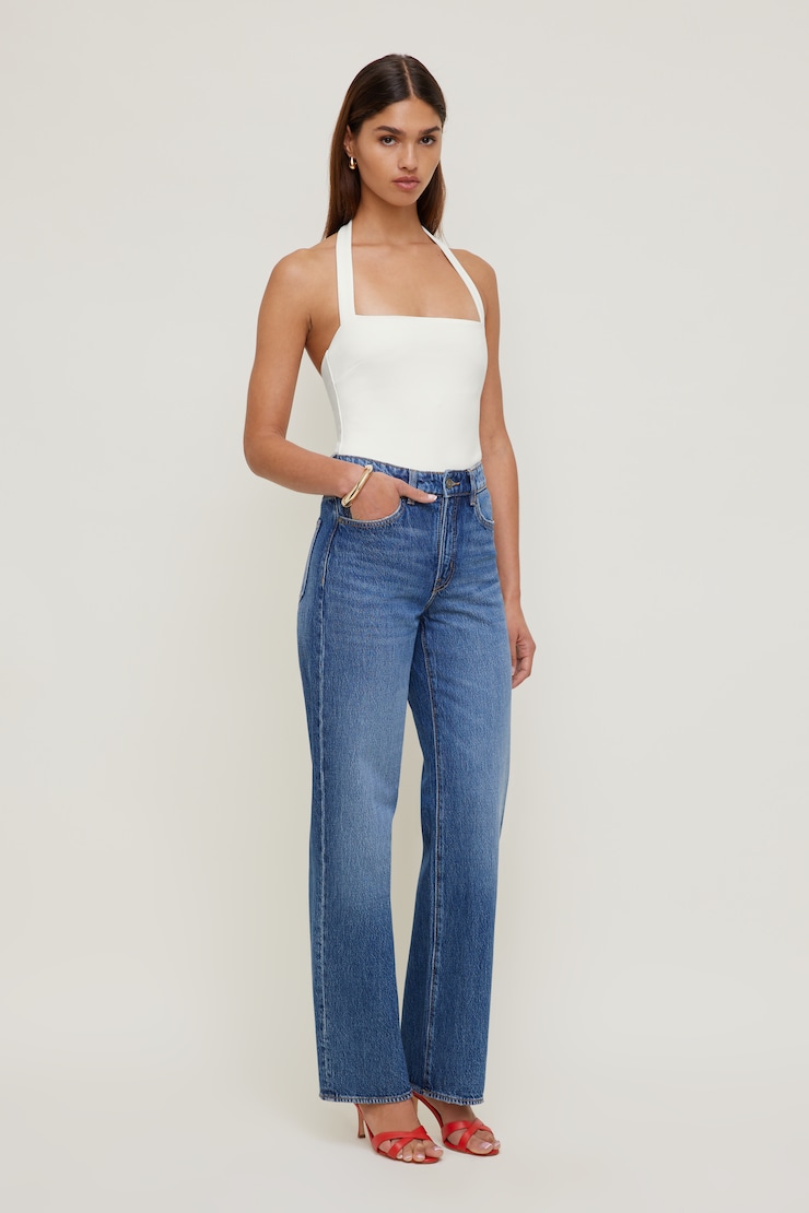 heidi Heidi Stretch High Rise Wide Leg Jeans Blue | Dynamite