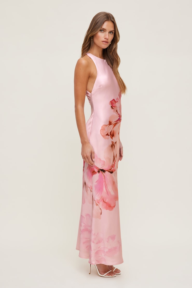 Andy Satin Maxi Dress - Dynamite - Pink - Women Clothing