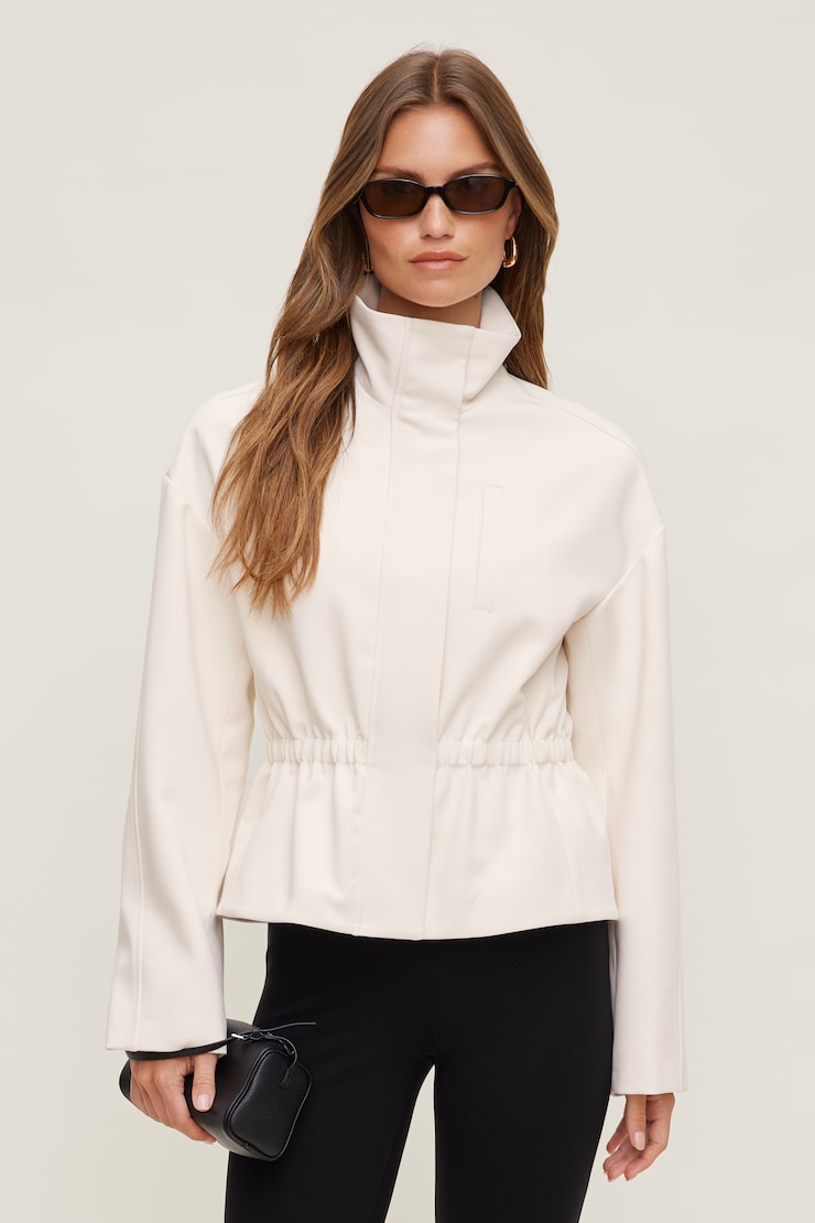 Maeve Cinched Jacket - Dynamite - Beige - Women Clothing