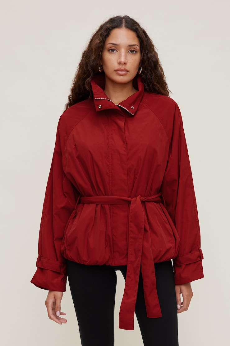 Hazel Bubble Anorak - Dynamite - Red - Women Clothing