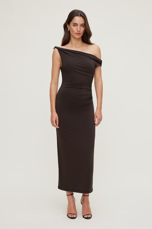 black midi tube dress Women's Dress Black Leather Tube by SPRWMN, XS / Black main image 0