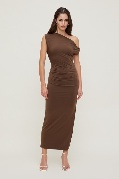 Irina Ponte Maxi Dress White | Dynamite