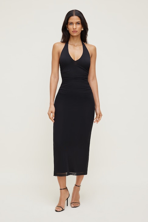 paxton halter cowl neck sheath midi dress Paxton Halter Cowl Neck Sheath Midi Dress (Women)