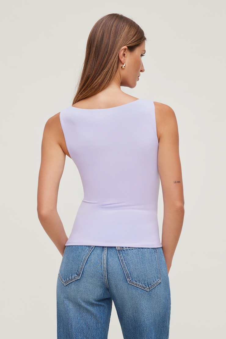 Nola Sculpt Tank Top Purple Heather large