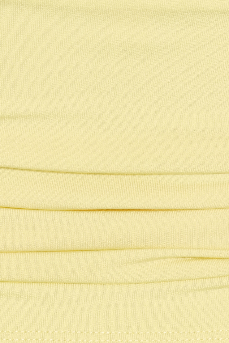 Ruched Pixie Halter Top, Limonada Yellow, large