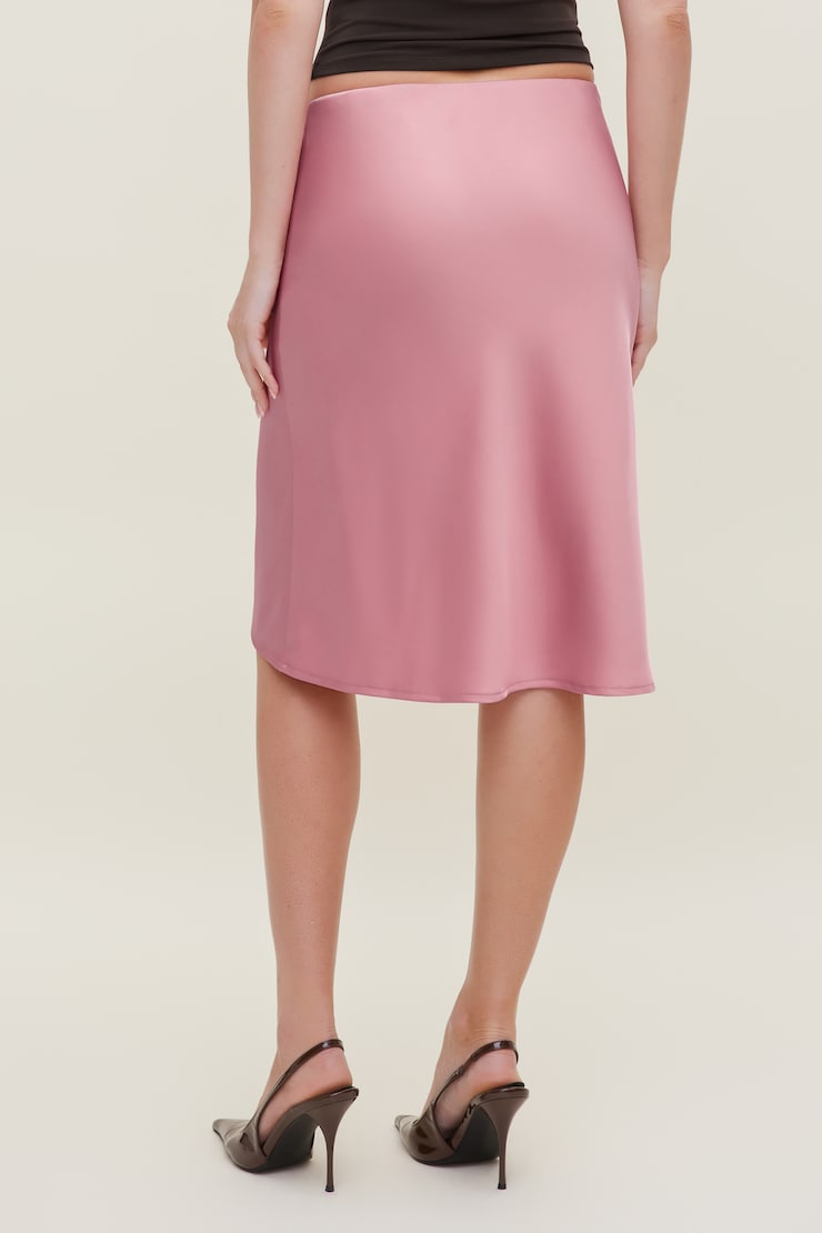 Esther Satin Midi Skirt