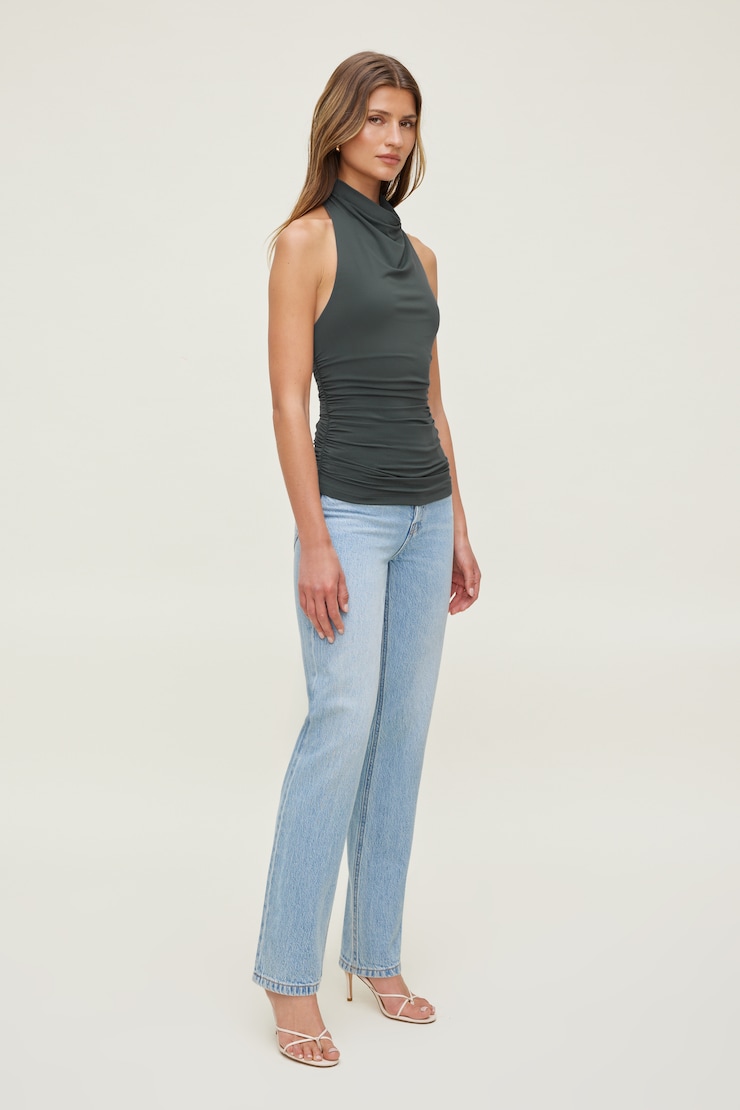 Bry Sculpt Halter Top Urban Chic Green large