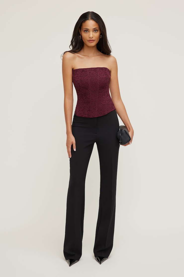 Lace Corset Top Maroon Banner large