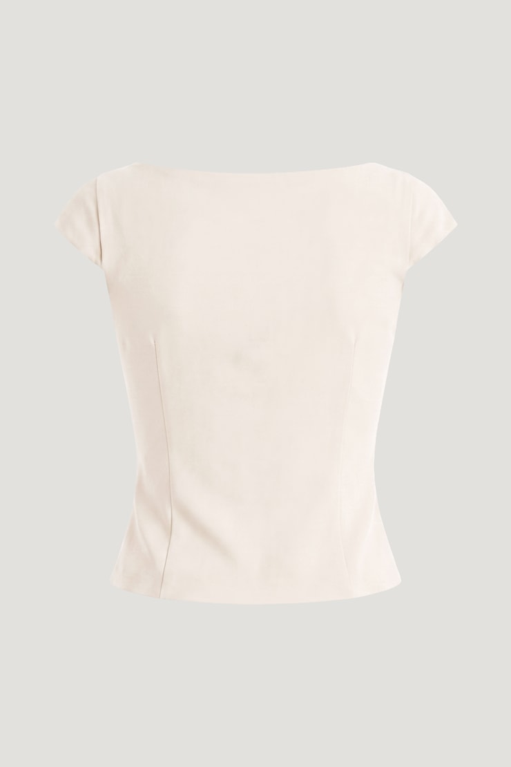 Scoop Neck Top Sea Salt Cream large
