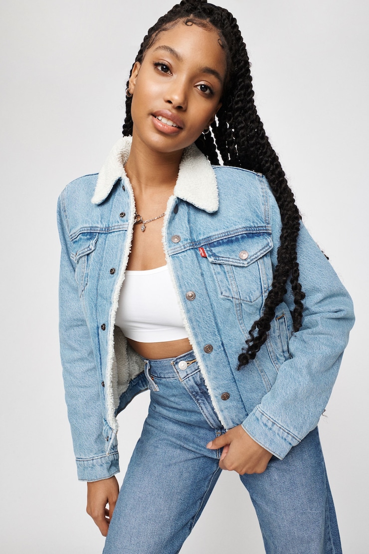 LEVI's Original Sherpa Trucker Jacket Blue | Garage