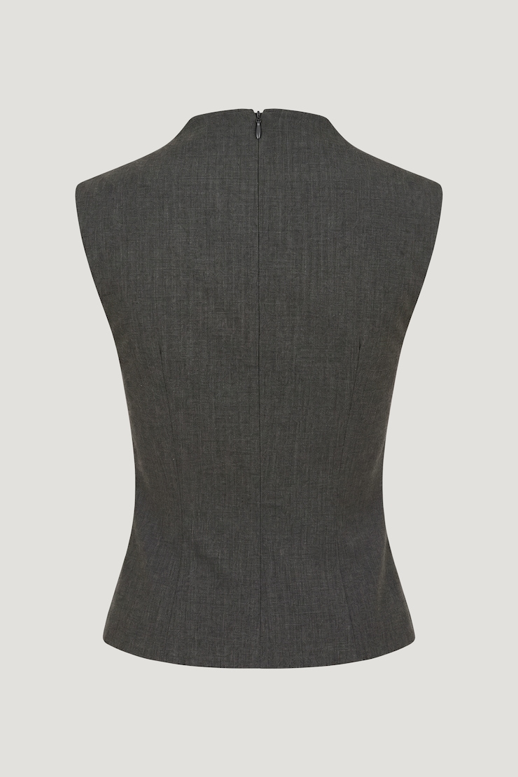 Mock Neck Top Anchor Grey Melange large