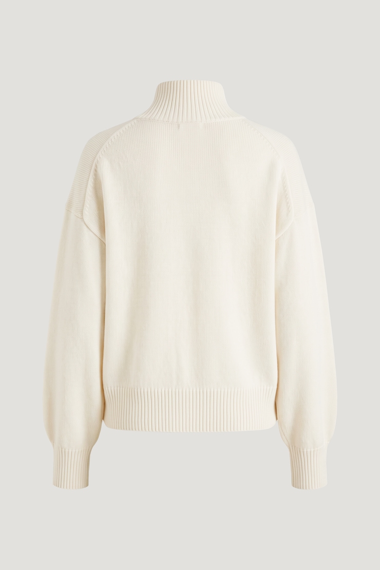 Relaxed Mock Neck Sweater Snow White large