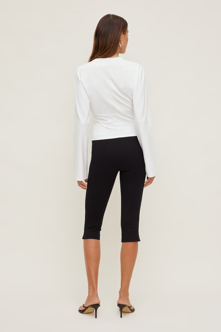Andrea Long Sleeve T Shirt Bright White large