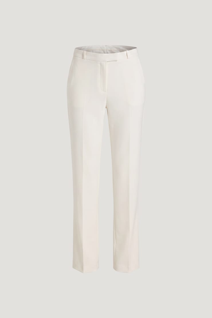 High Rise Slim Straight Leg Pants CALMING WHITE large