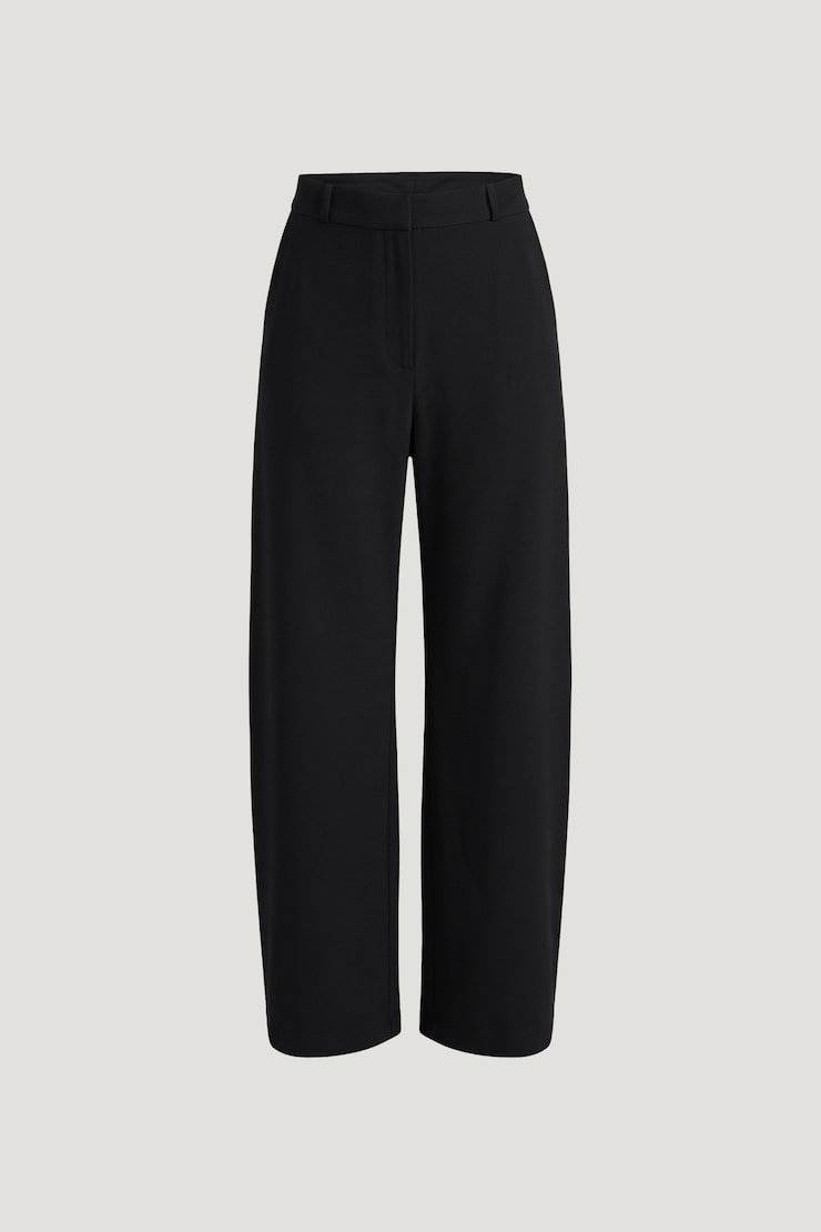 Mid Rise Barrel Leg Pants Jet Black large