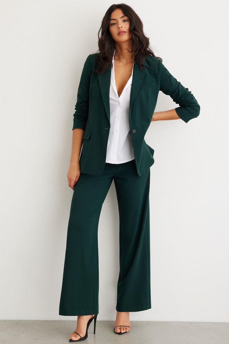 Lorelei Slim Blazer Scarab Green large