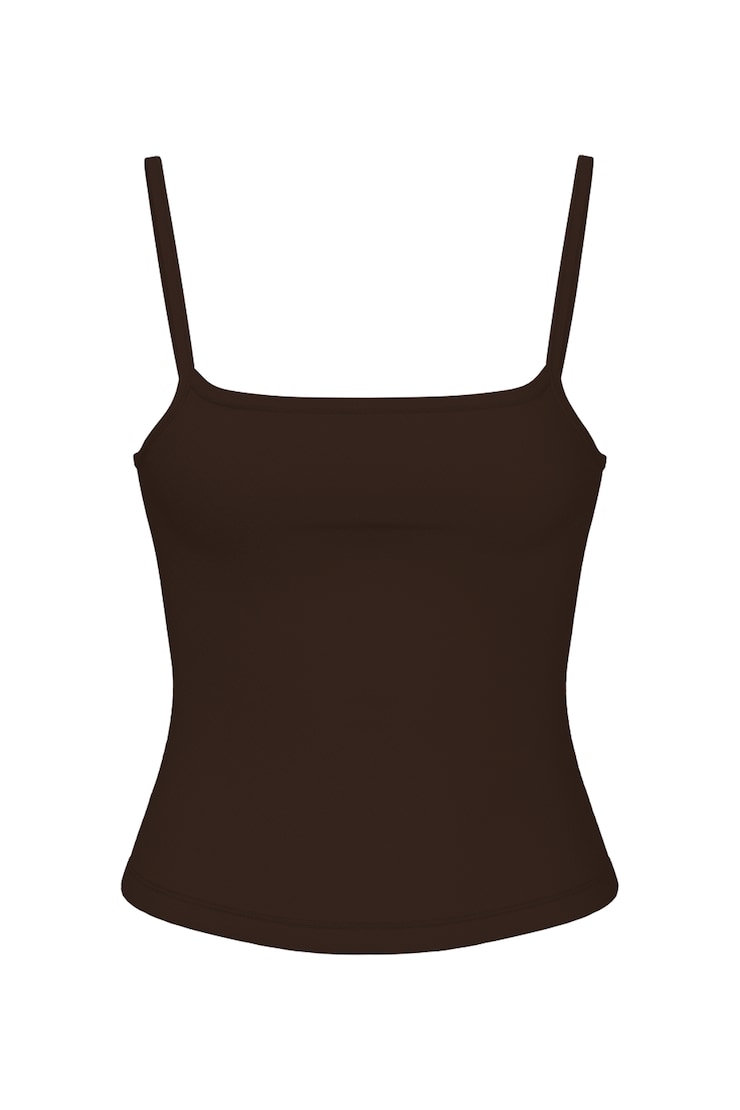 Sleek Scoop Cami Top, Armadillo Brown, large