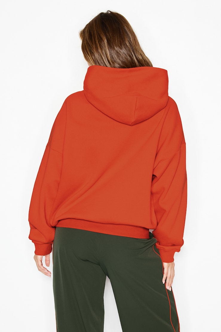 UltraFleece Hoodie, Spicy Paloma Orange, large