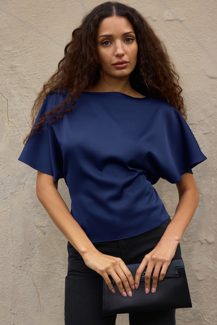 Blouse en satin Farra