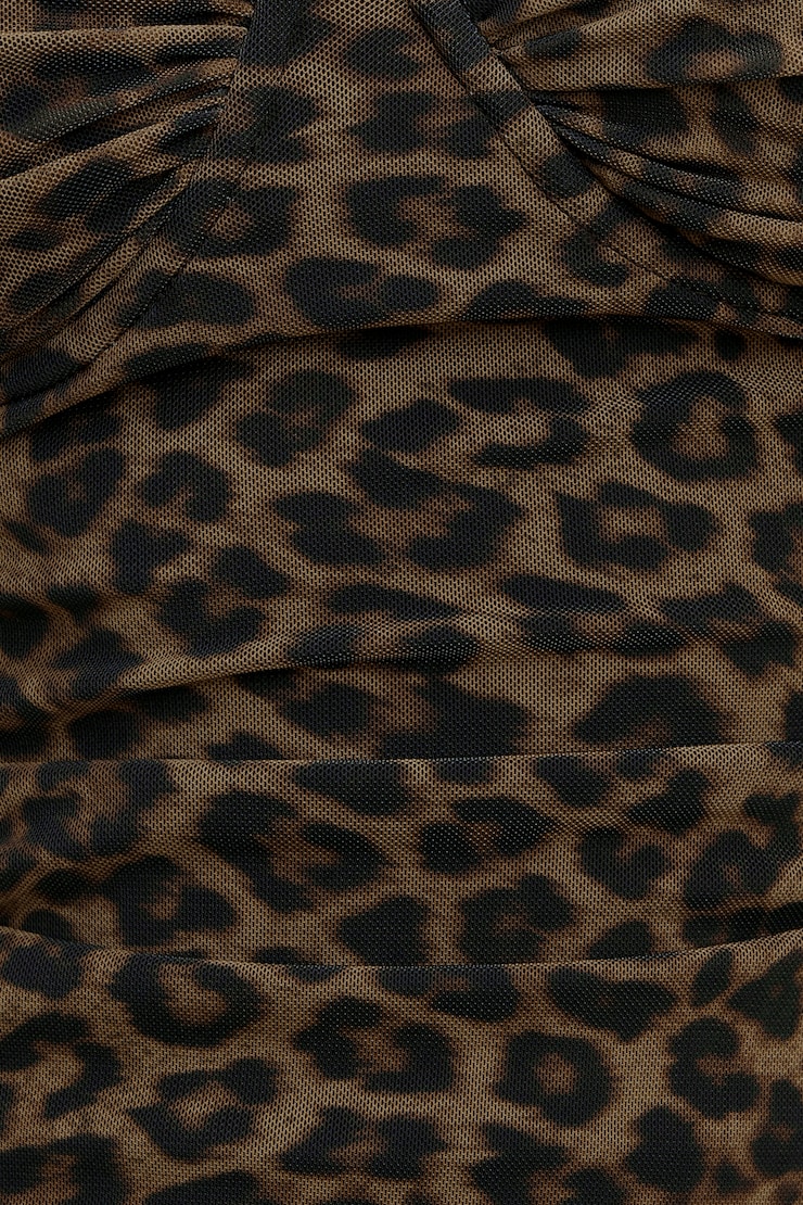 Monet Mesh Top LEOPARD BROWN  large