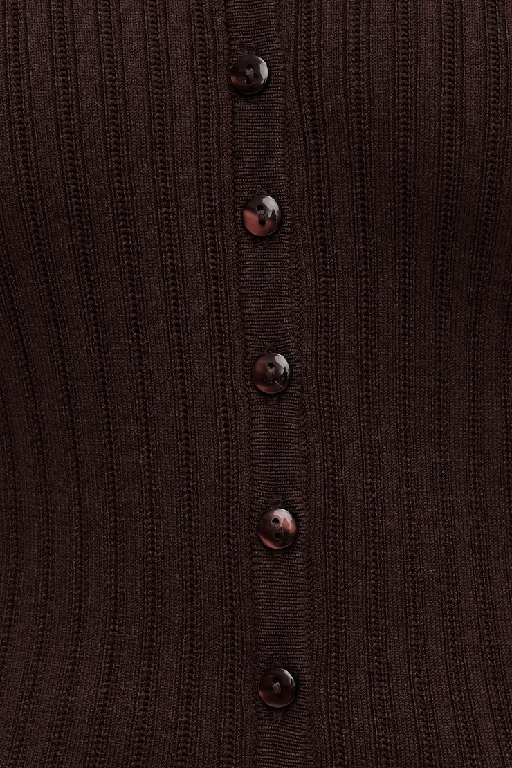 Bell Sleeve Cardigan Cherry Lacquer Burgundy large