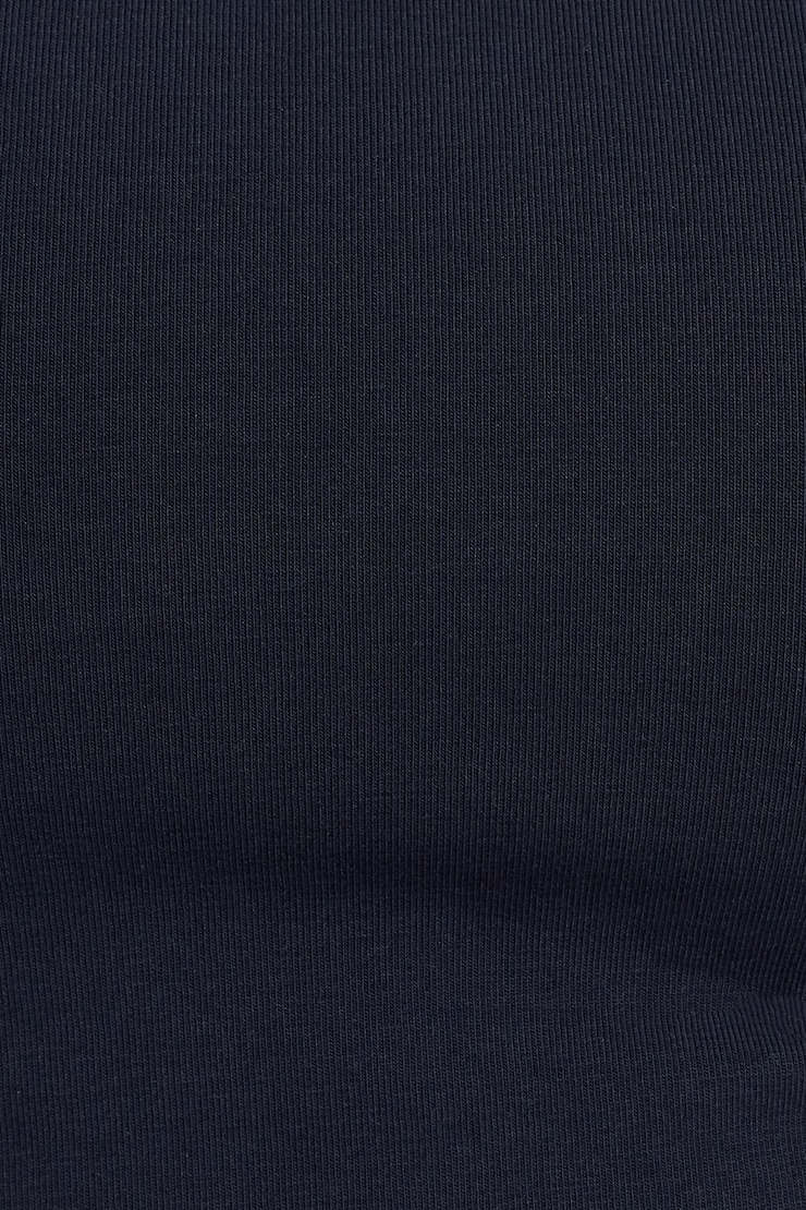 Crew Neck Open Back Tie Top, Mariana Blue, large
