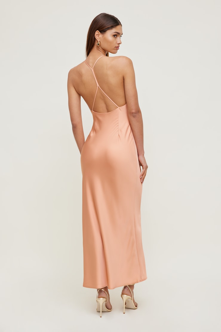 Livia Satin Midi Dress