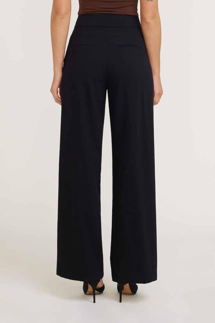 Yasmin Straight Leg Pants Jet Black large