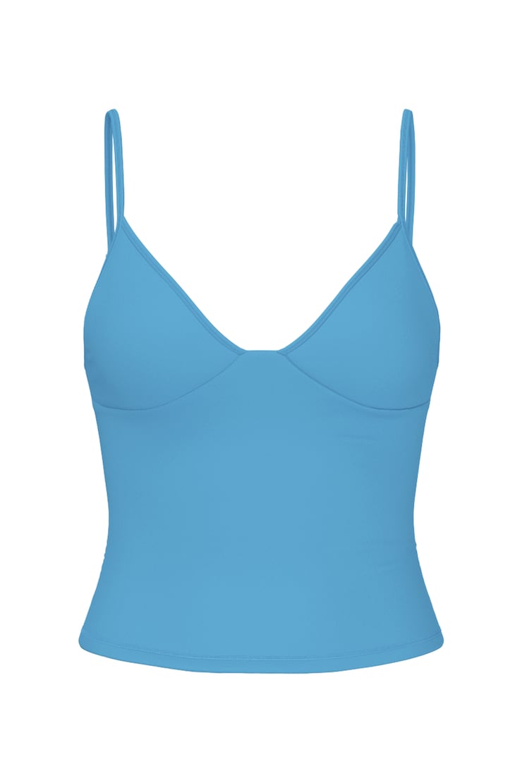 Active Plunge Cami Top, BLUE REBOUND, large