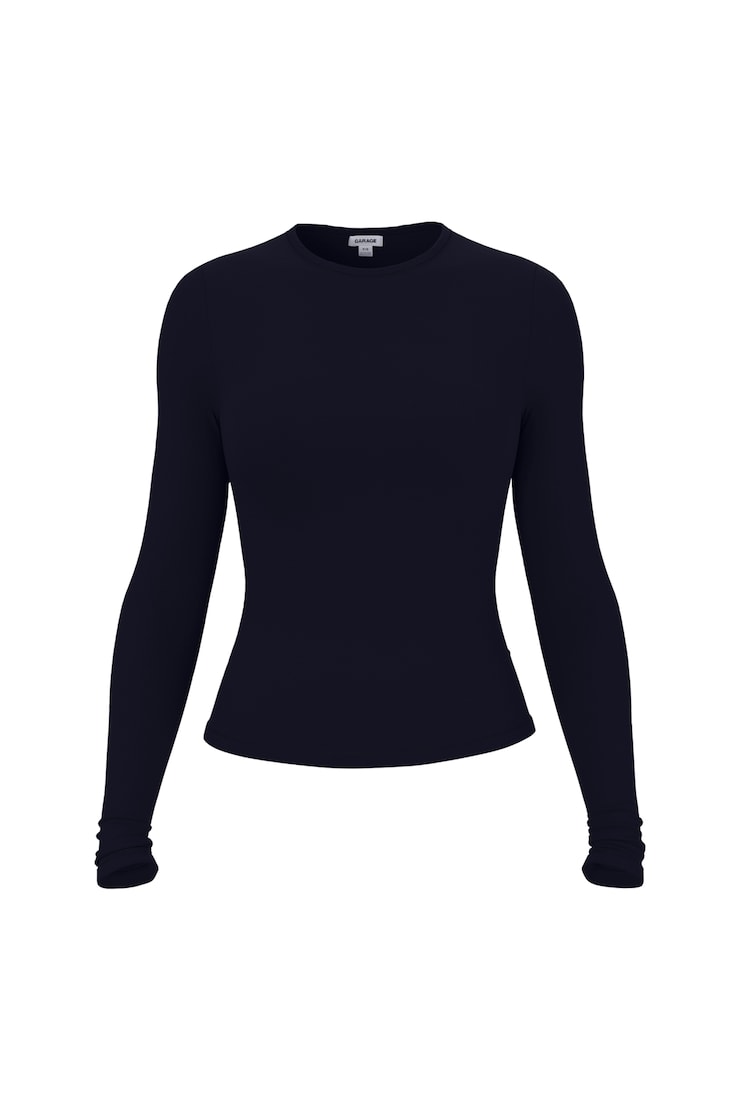Baretouch Crewneck Long Sleeve Top, Naughty Navy Blue, large