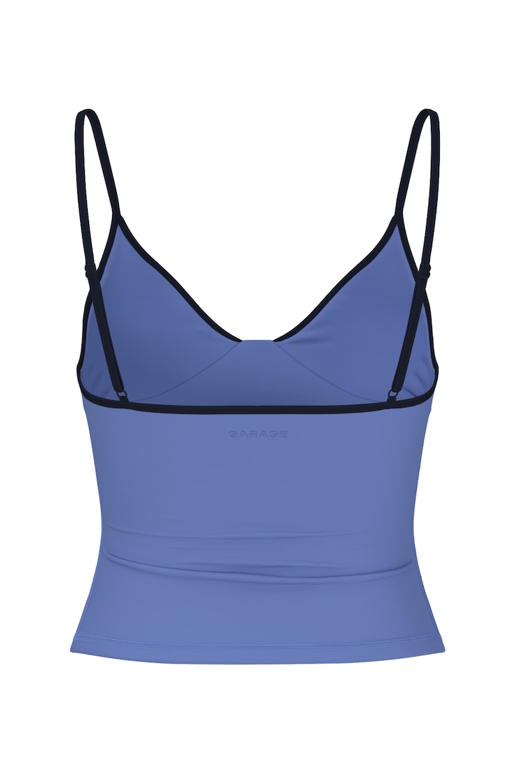 Active Plunge Cami Top, Blue Blush/Naughty Navy Blue, large