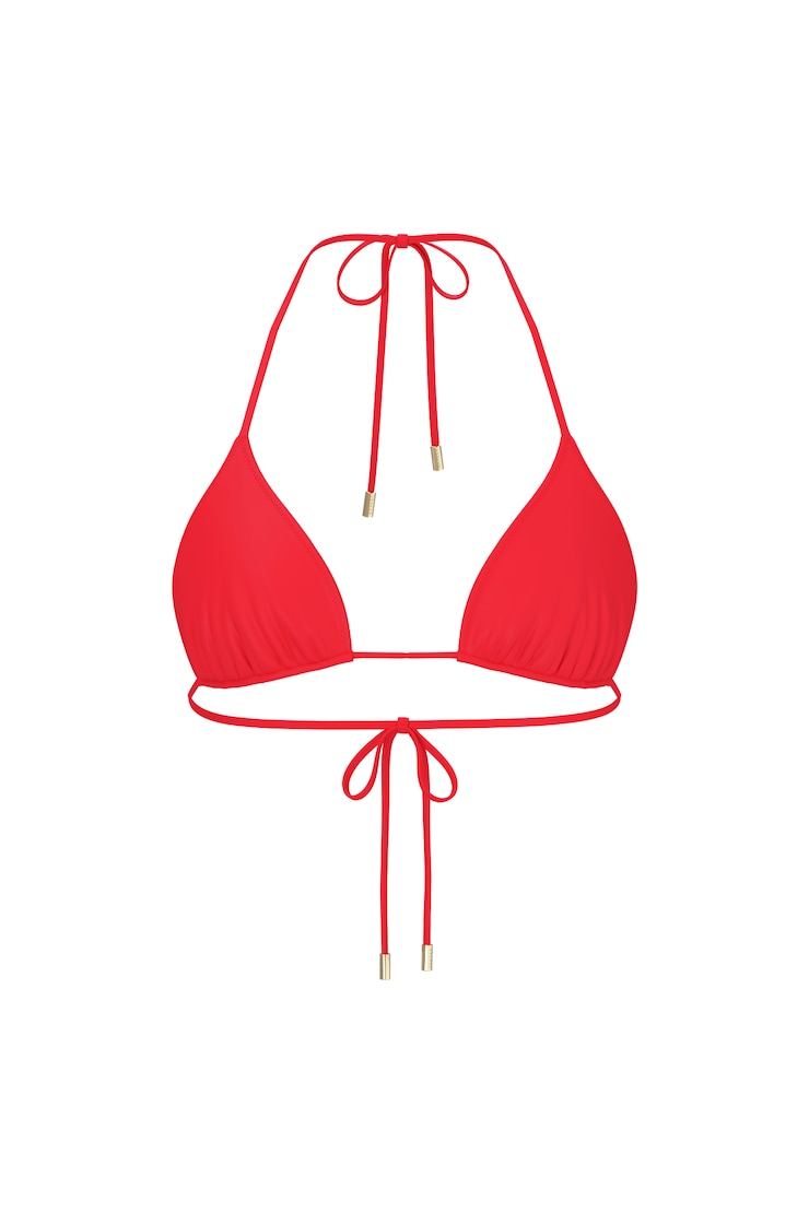 Slider Triangle Bikini Top, Candied Apple Red, large