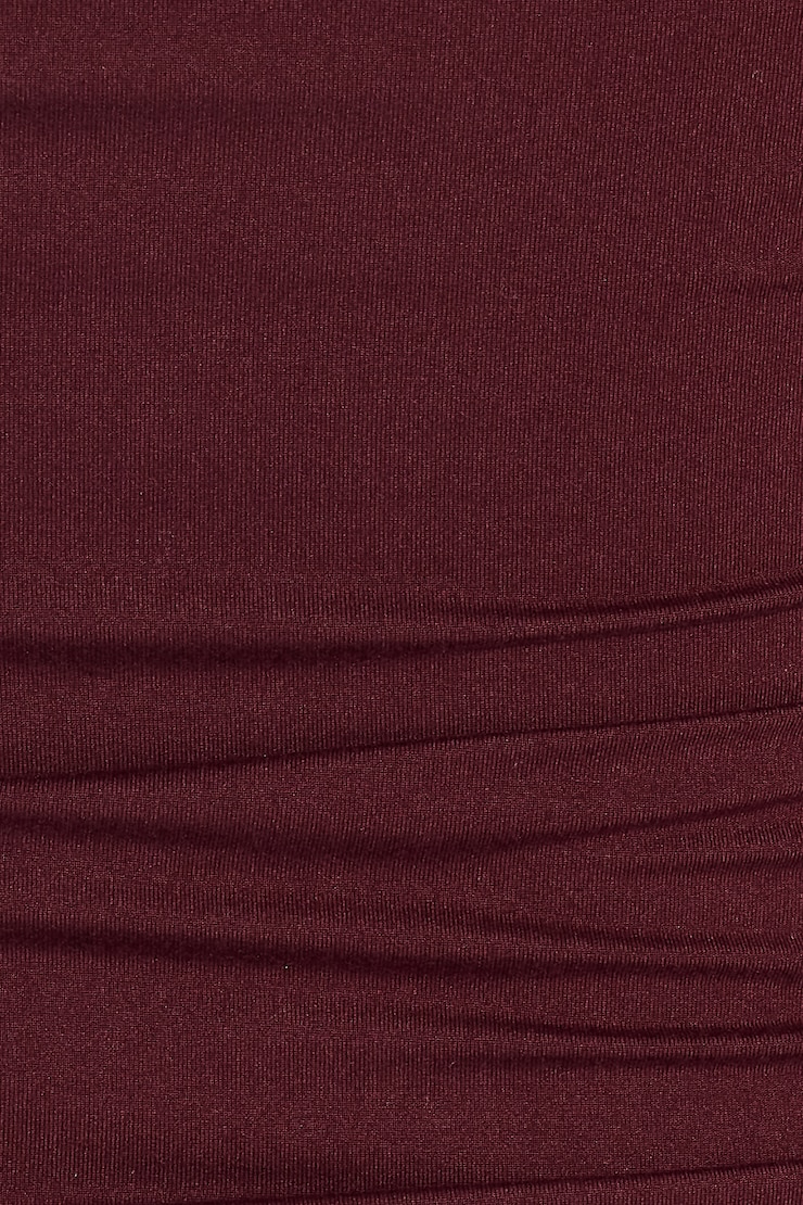 Baretouch Crewneck Long Sleeve Top, Burgundy Bite, large