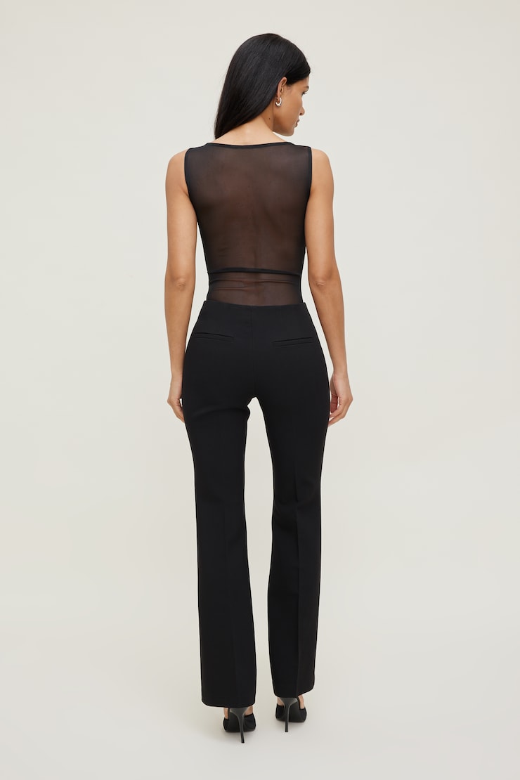Kai Sheer Mesh Bodysuit Jet Black large