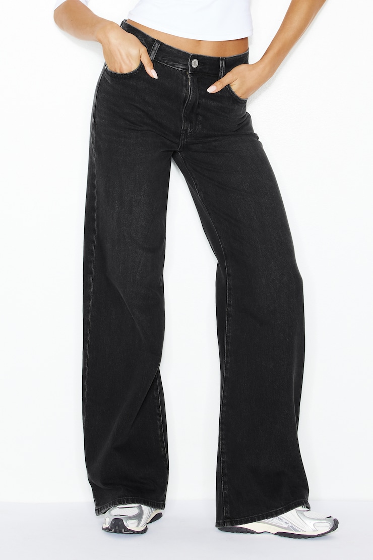 High Rise Lift Jeans, Washed Black, large