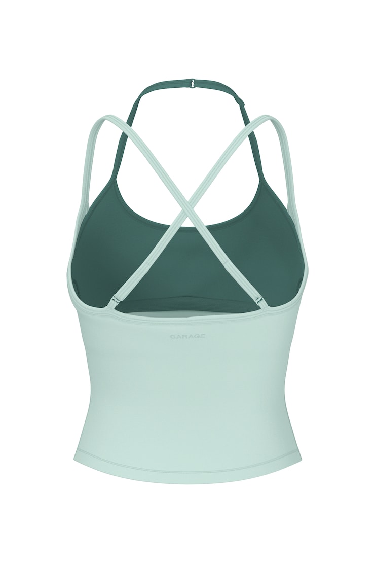 Camisole Active doublée, Tentation sarcelle/Trouble turquoise, large