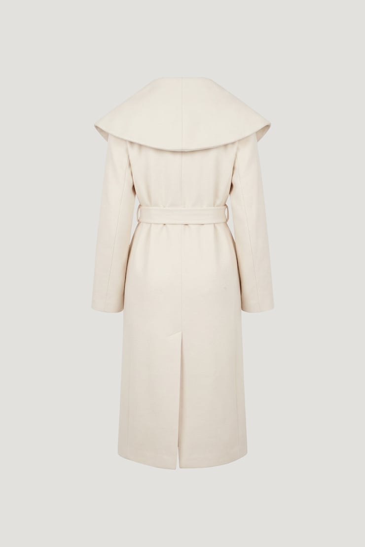 Wrap Wool Coat Sea Salt Cream large