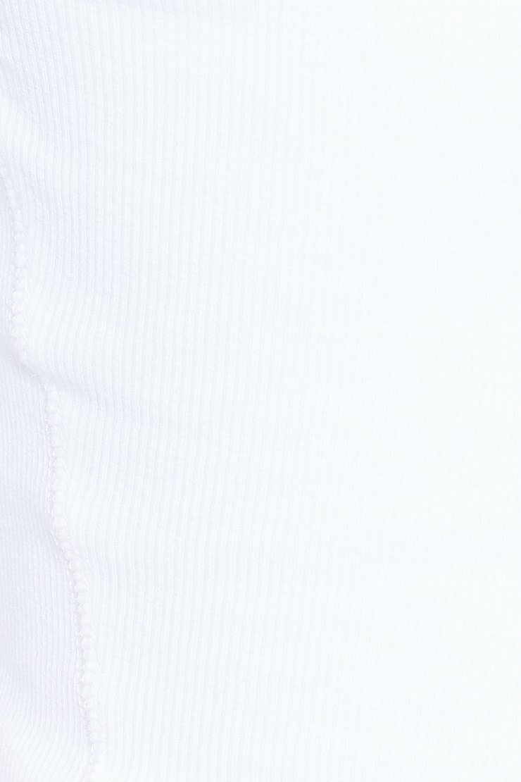 SnatchRib Crewneck Henley Long Sleeve Top, Bright White, large