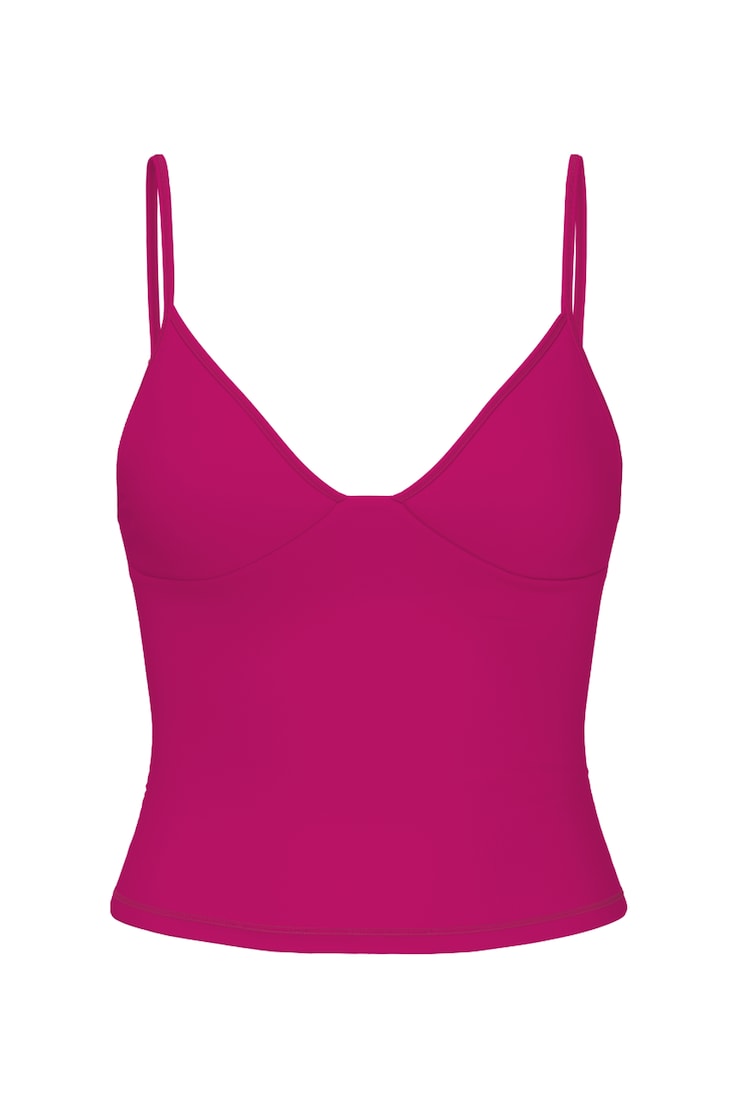 Active Plunge Cami Top, Raspberry Cheeks Pink, large