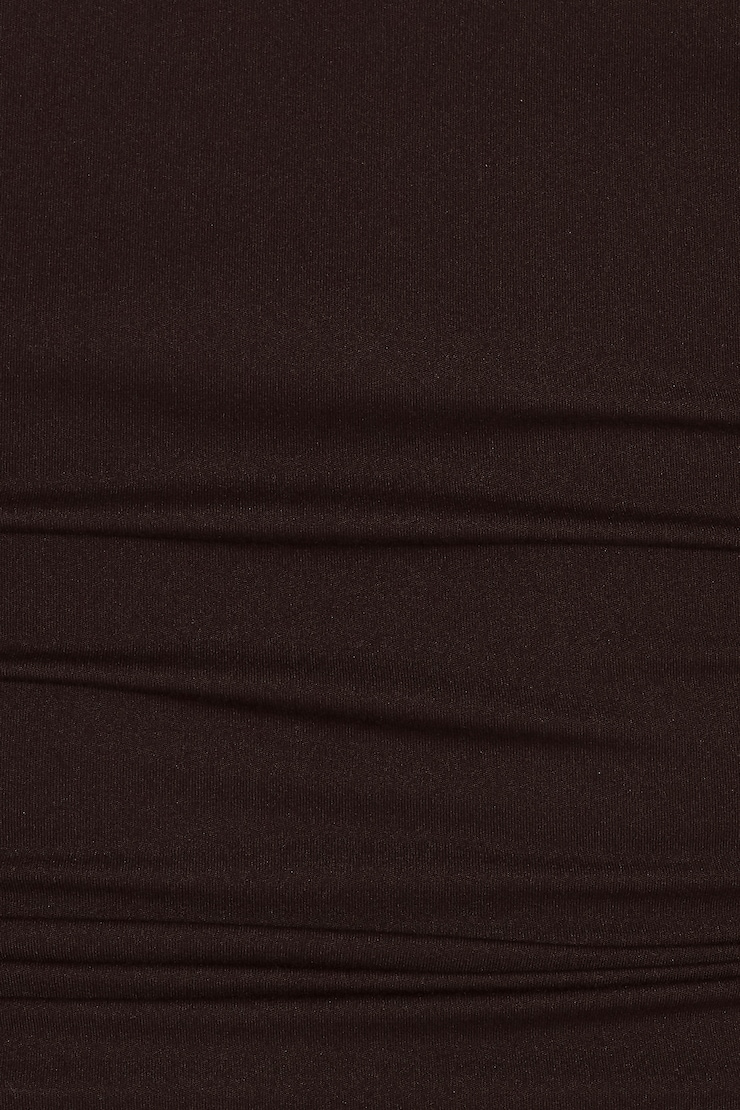 Sleek Crewneck Longsleeve Top, Chocolate Mousse Brown, large