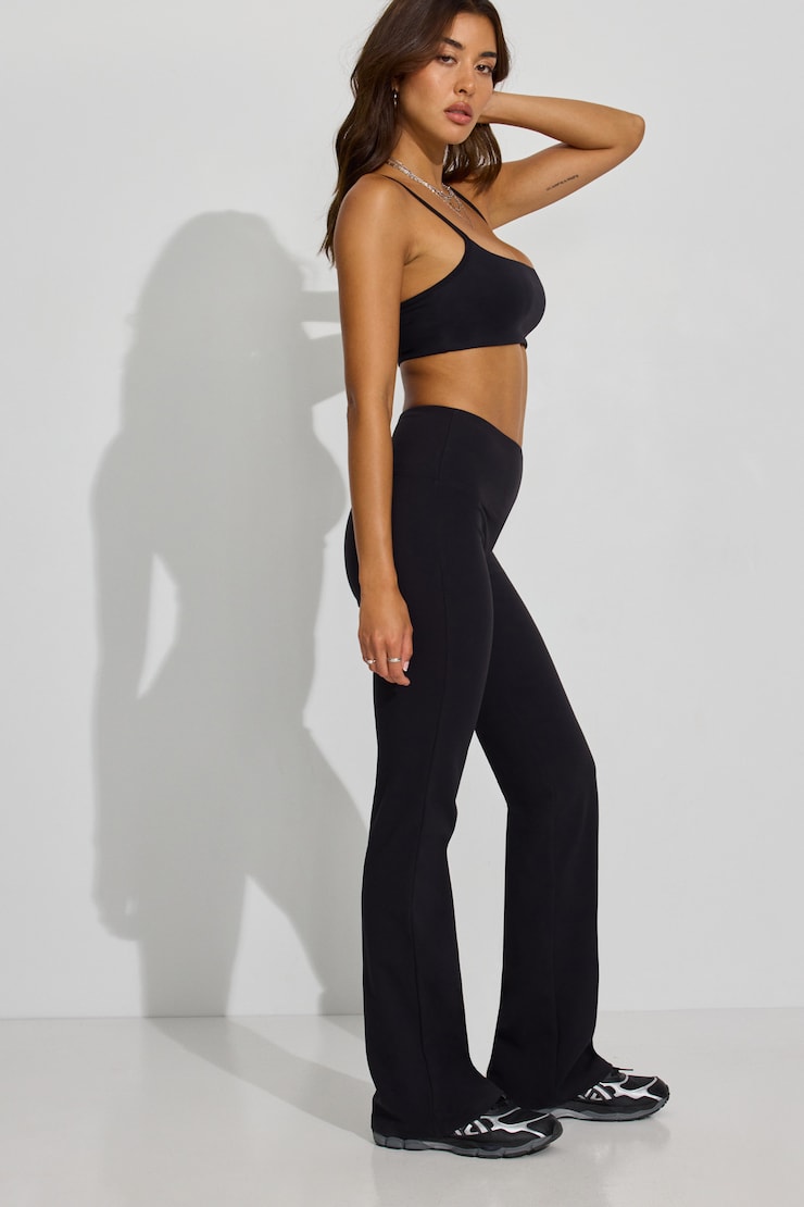 Active Flare Leggings, Jet Black, large