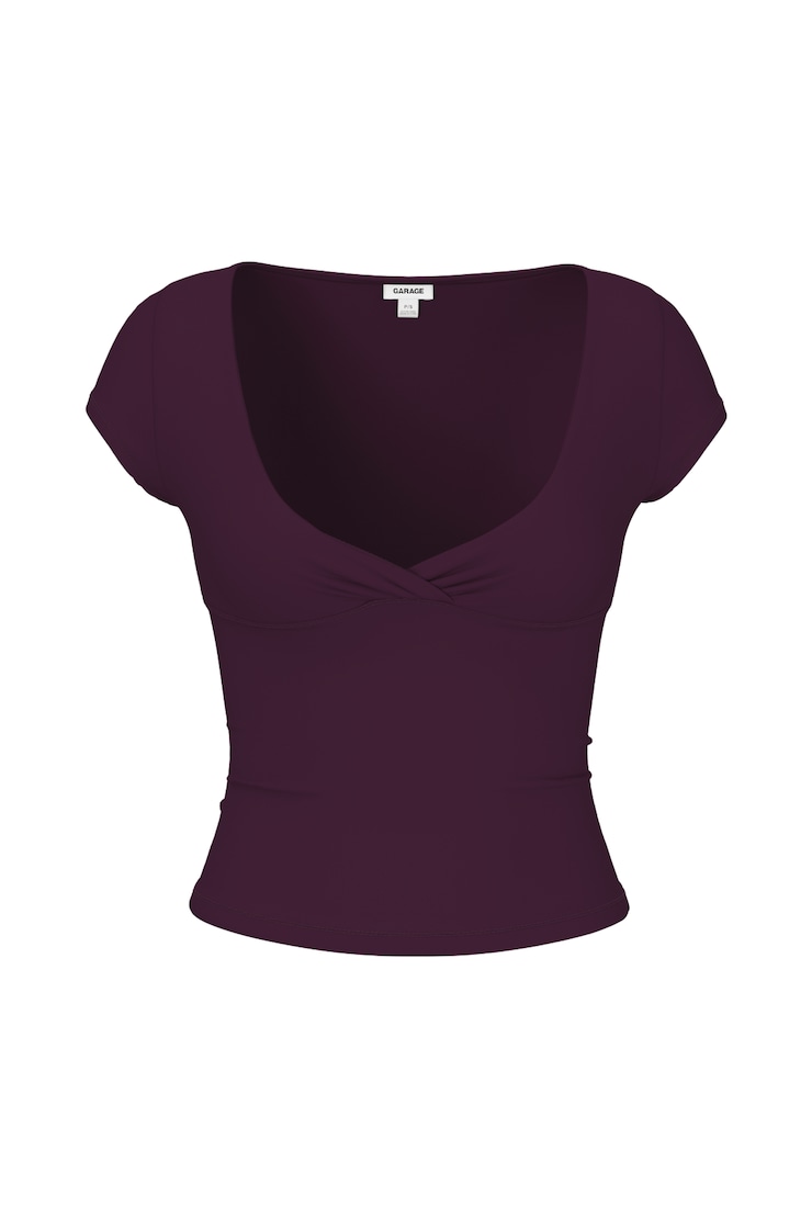 Sleek Crossover T-Shirt, Wild Berry Maroon, large