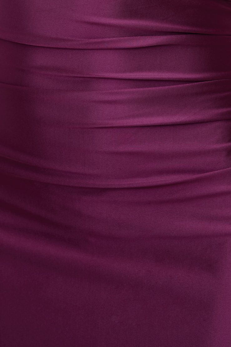 Jayde Stretch Satin Midi Dress Plum Caspia Purple large