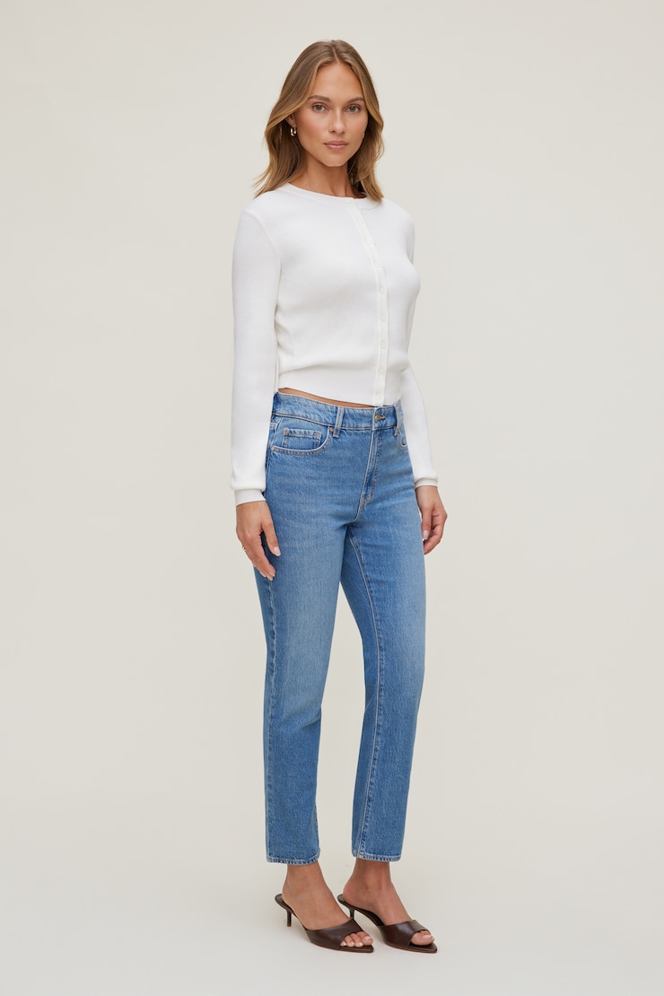 Frenchie High Rise Slim Leg Jeans Medium Indigo / Envy Blue large