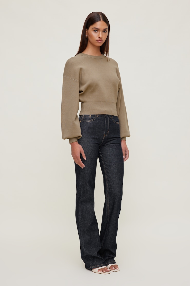 Bea Crewneck Sweater Savannah Tan large