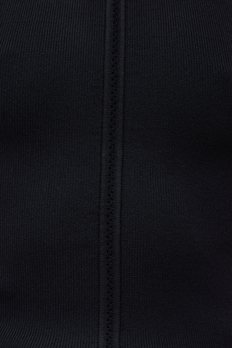 Halter Sweater Tank Top Jet Black large