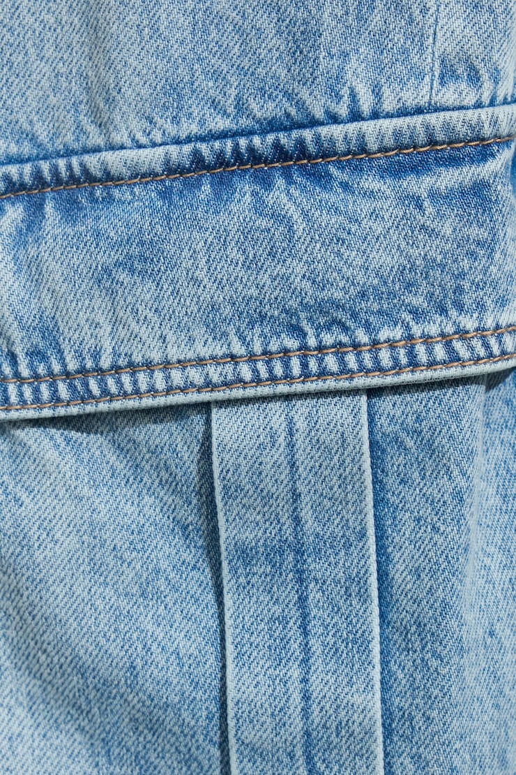 Low Rise Baggy Cargo Jeans, Maxine Blue, large